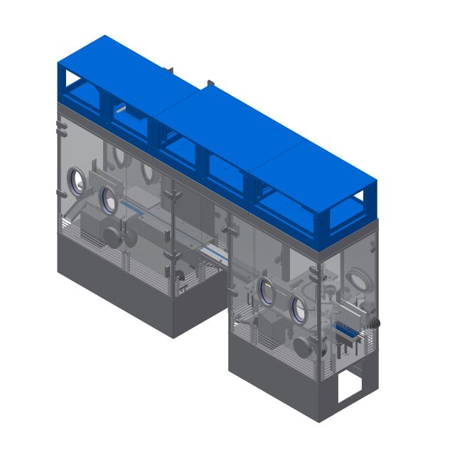 3D RABS model with automated operator passage