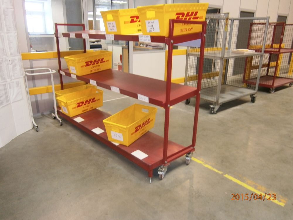 Tray storage trolley