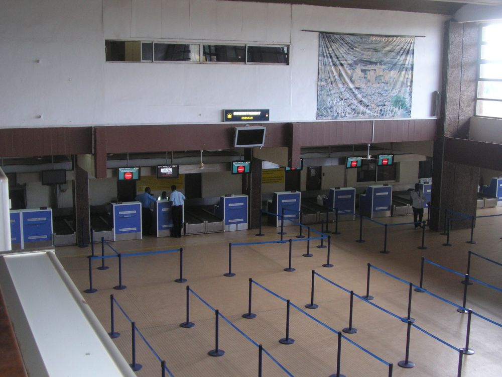 Check-in conveyor at Bamako airport