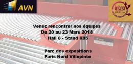 J - 7 ! Venez nous rencontrer au salon INTRALOGISTICS du 20 au 23 Mars 2018 - Parc des expositions Paris Nord Villepinte - HALL 6 - Stand R85