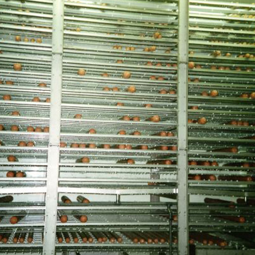 Stockeur en zone de refroidissement