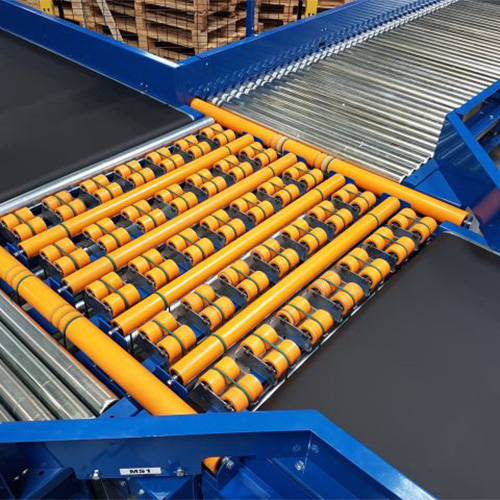 Convoyeur à galet pour ligne de tri