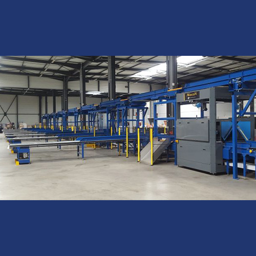 8 Outlet sorter with infeed conveyor line