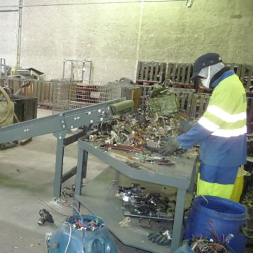Complete WEEE dismantling line