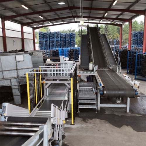 Pneumatic processing line