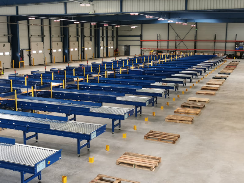 Sorting line system material handling applications